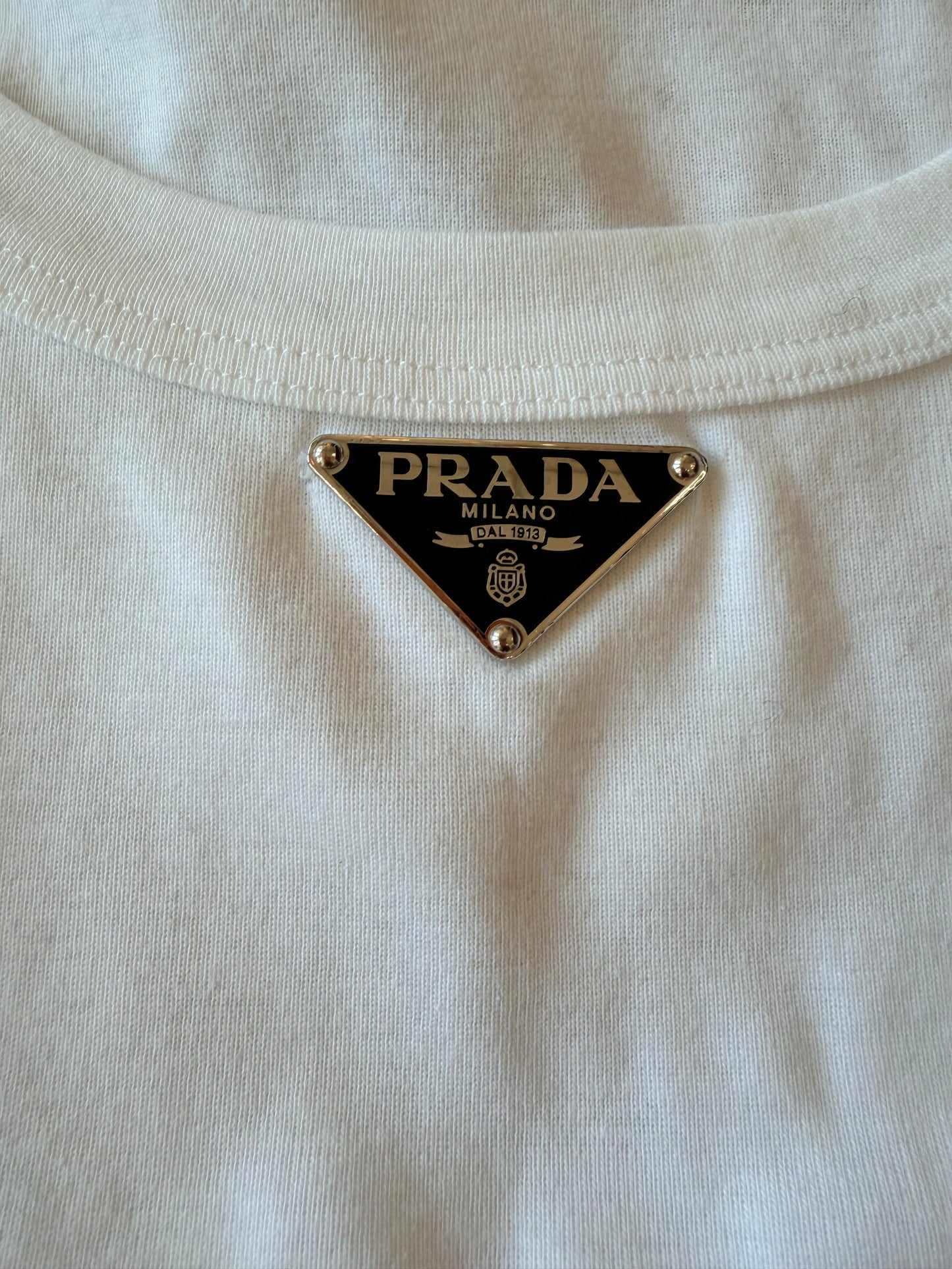 Essential: Prada jersey Iconic Triangle Logo Plaque