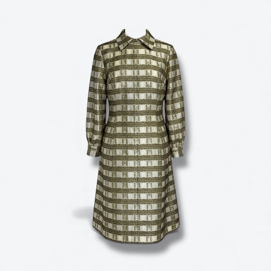 1960s/70s Woven Metallic Tunic Dress (British Crown Colony of Hong Kong)