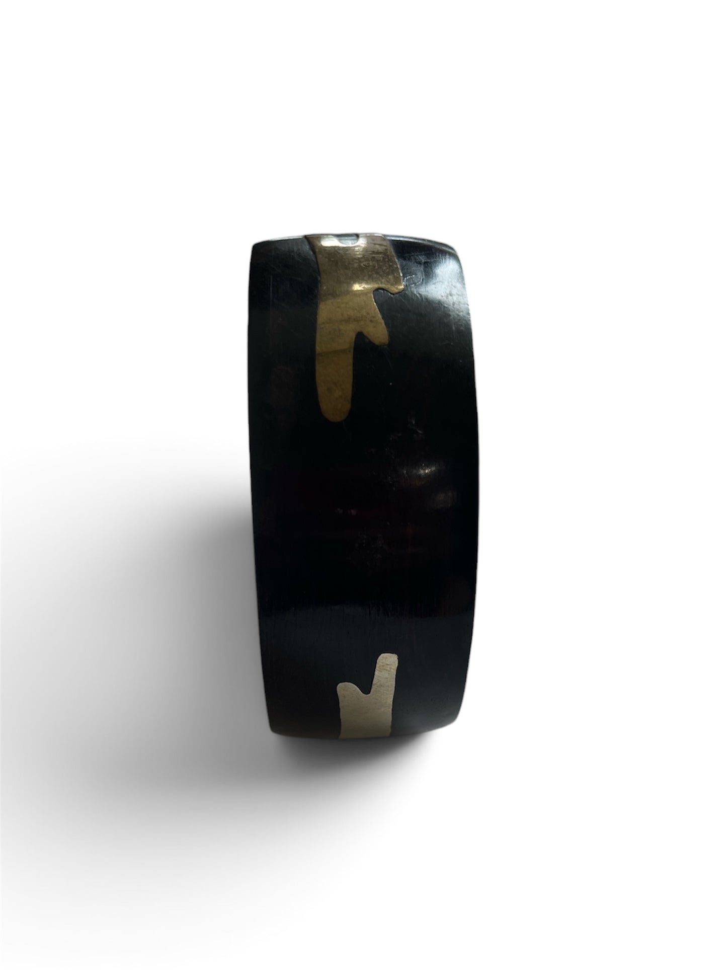 1970s Wooden and Nailed Brass Bracelet