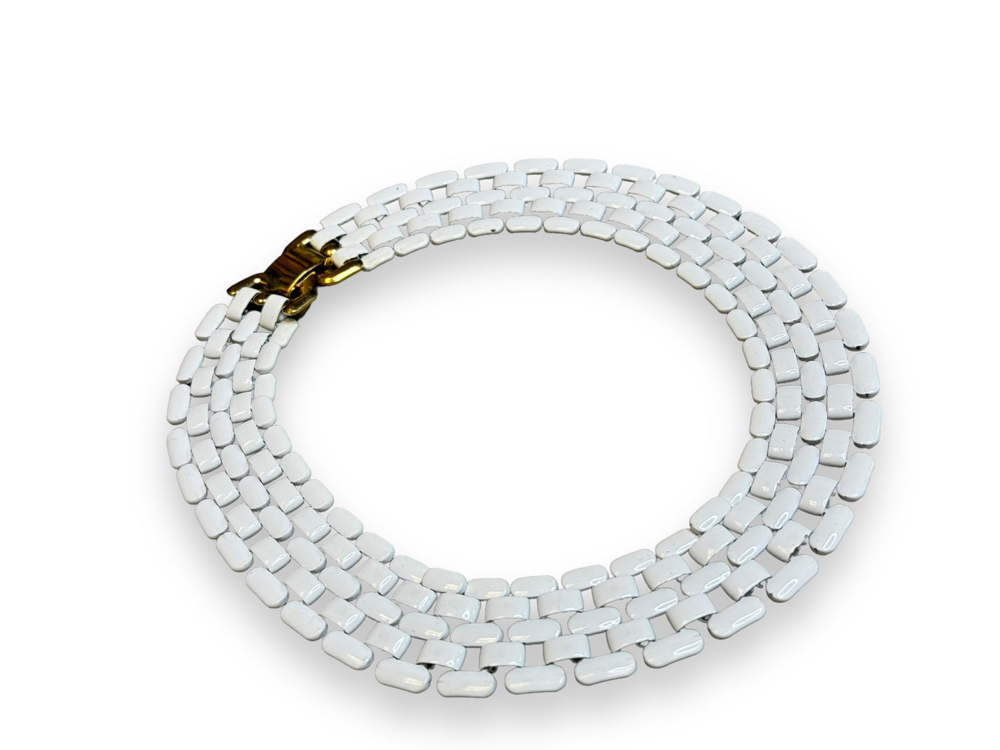 Vintage Napier White Metal Necklace