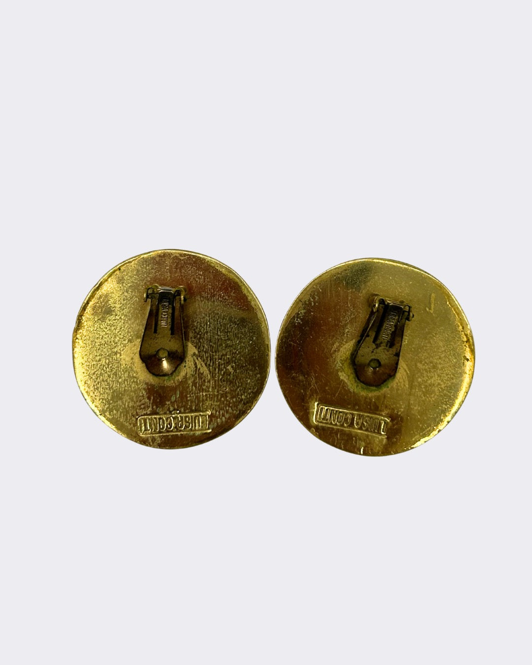 1980s Luisa Conti Brutalist Mixed Media Earrings