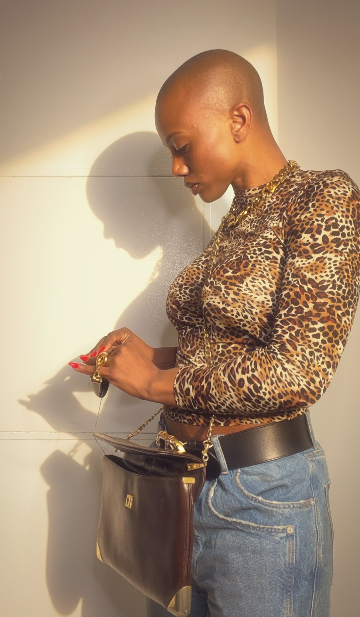 1970s Christian Dior Brown Large Clutch