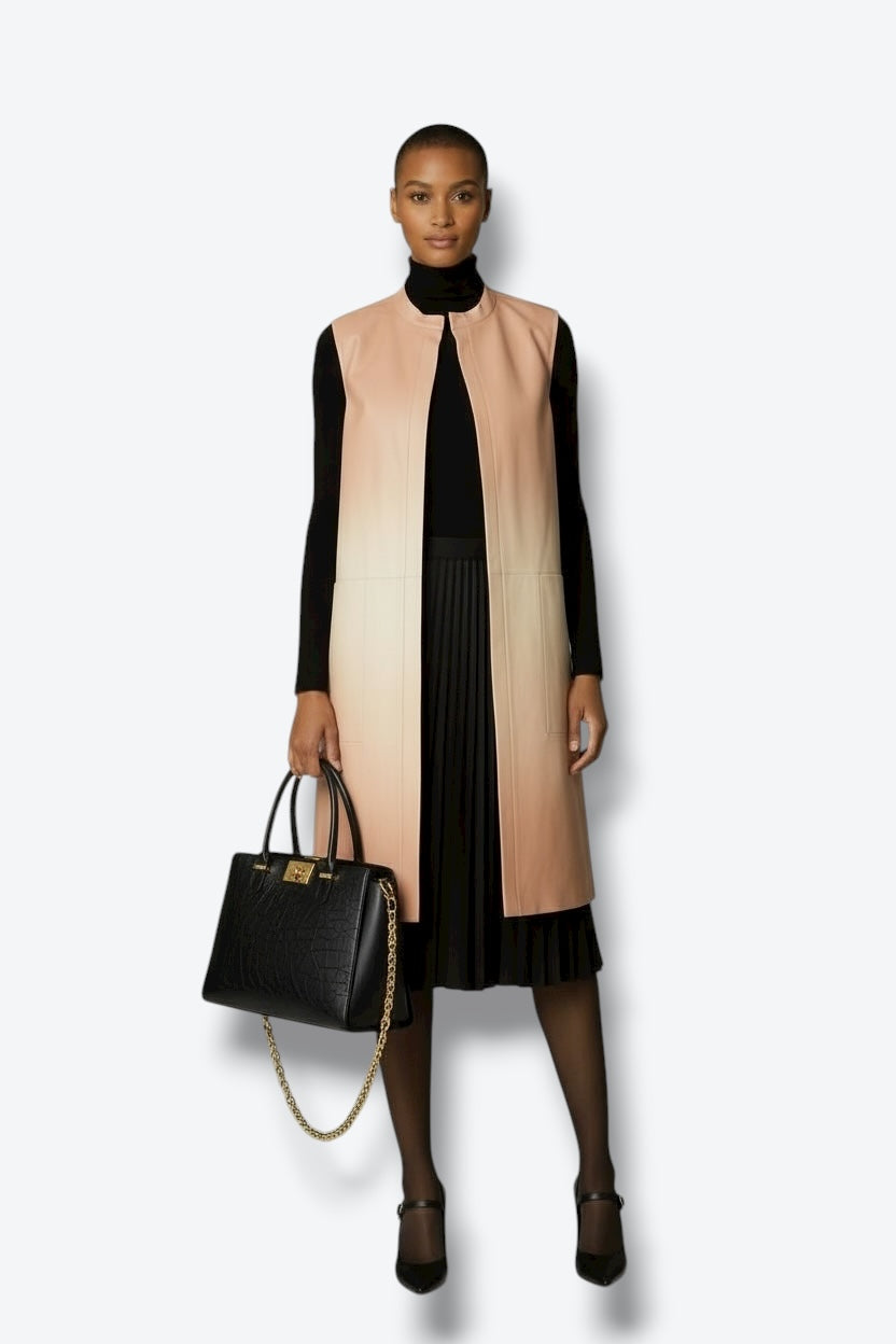 Trend: Lafayette 148 Ombré Leather Vest