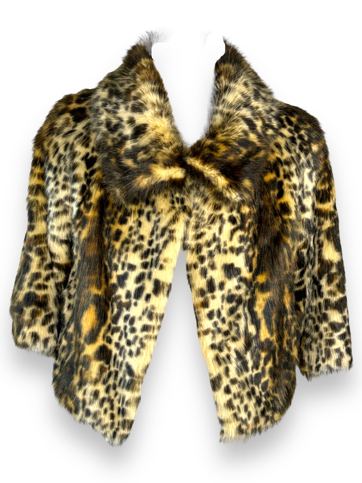 Y2K “Adrienne Landu” Faux Fur Cheetah Crop Jacket