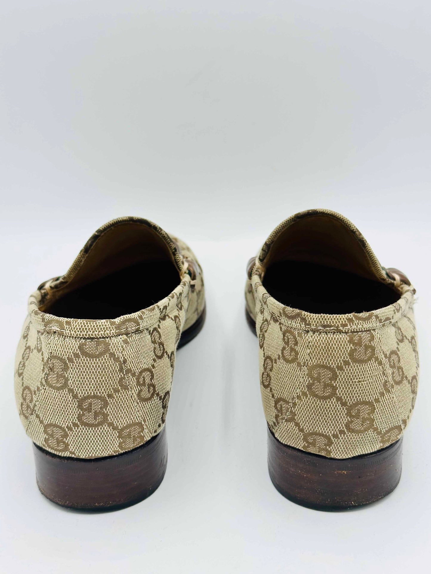 1970's Gucci Monogram Horse bit Loafers