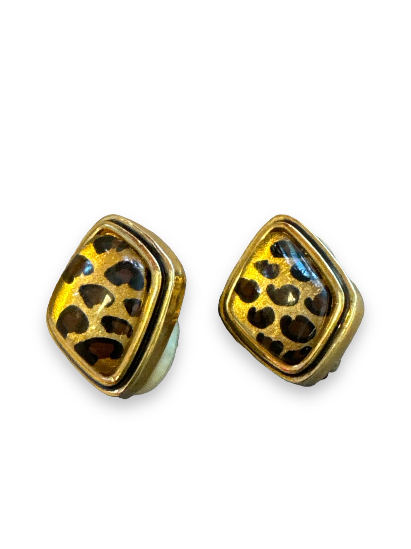 1990s Avant Garde Leopard Earrings