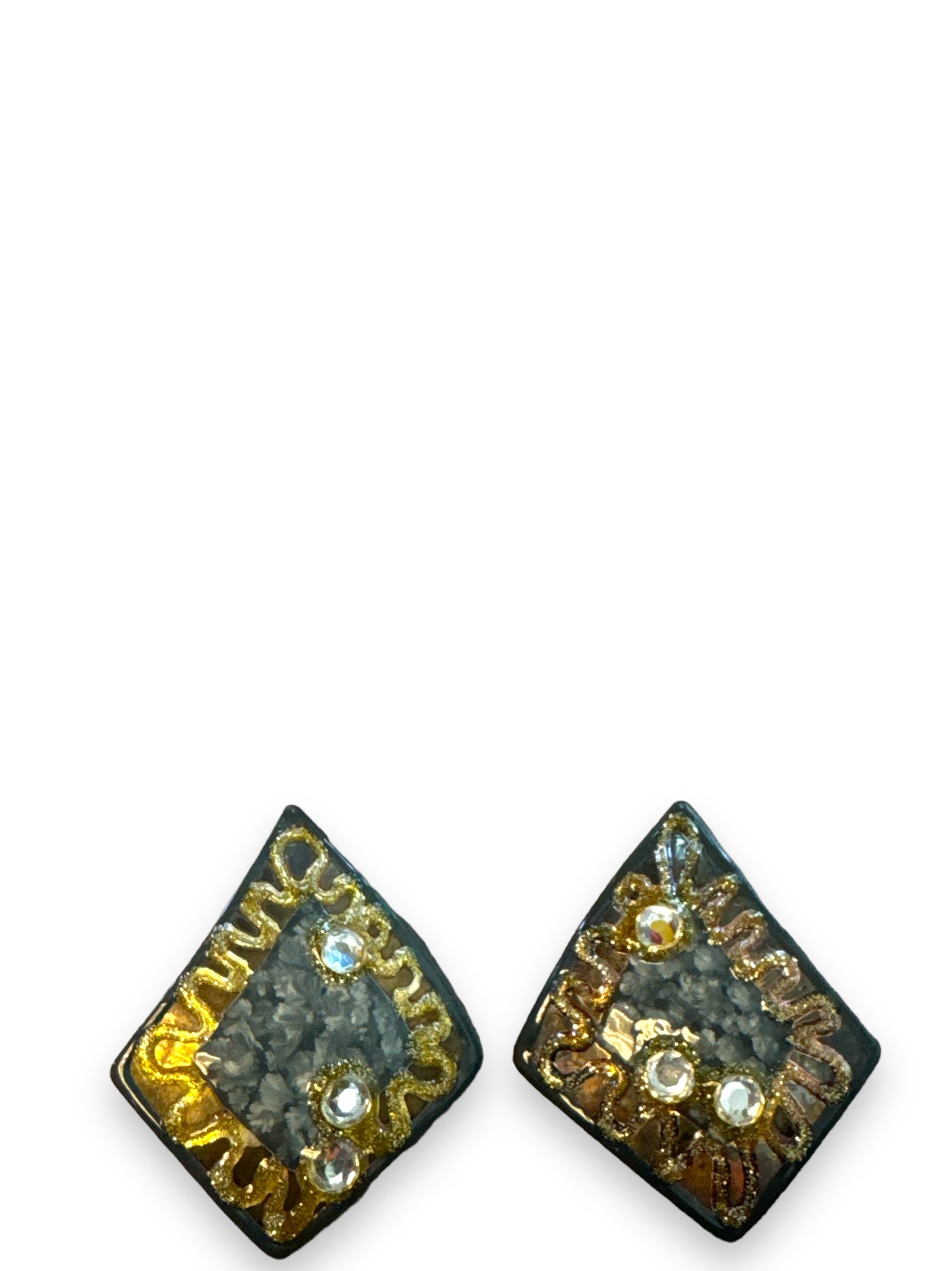 1990s Avant Garde Triangle Earrings