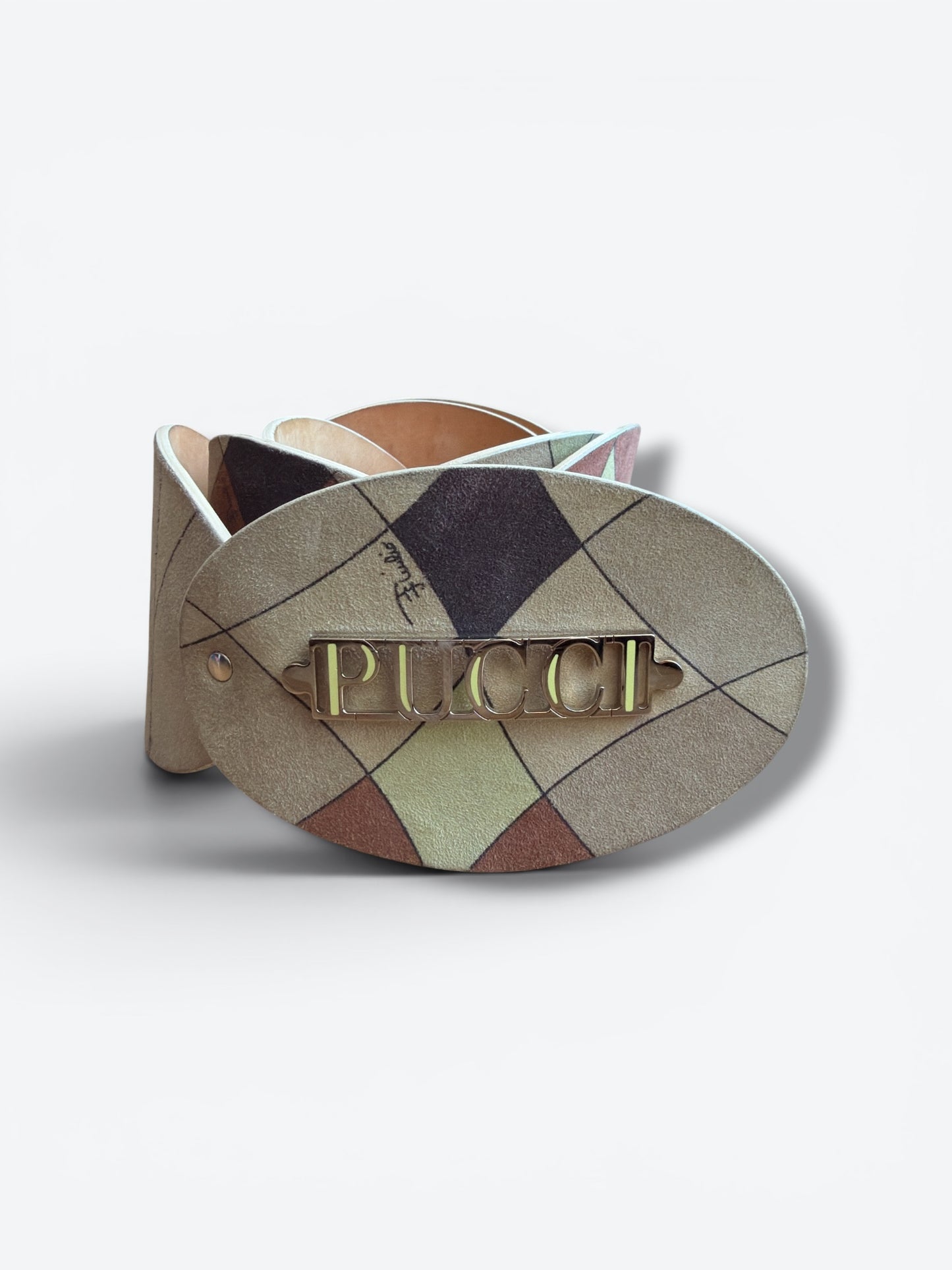 Emilio Pucci Wide Leather Panel  Belt