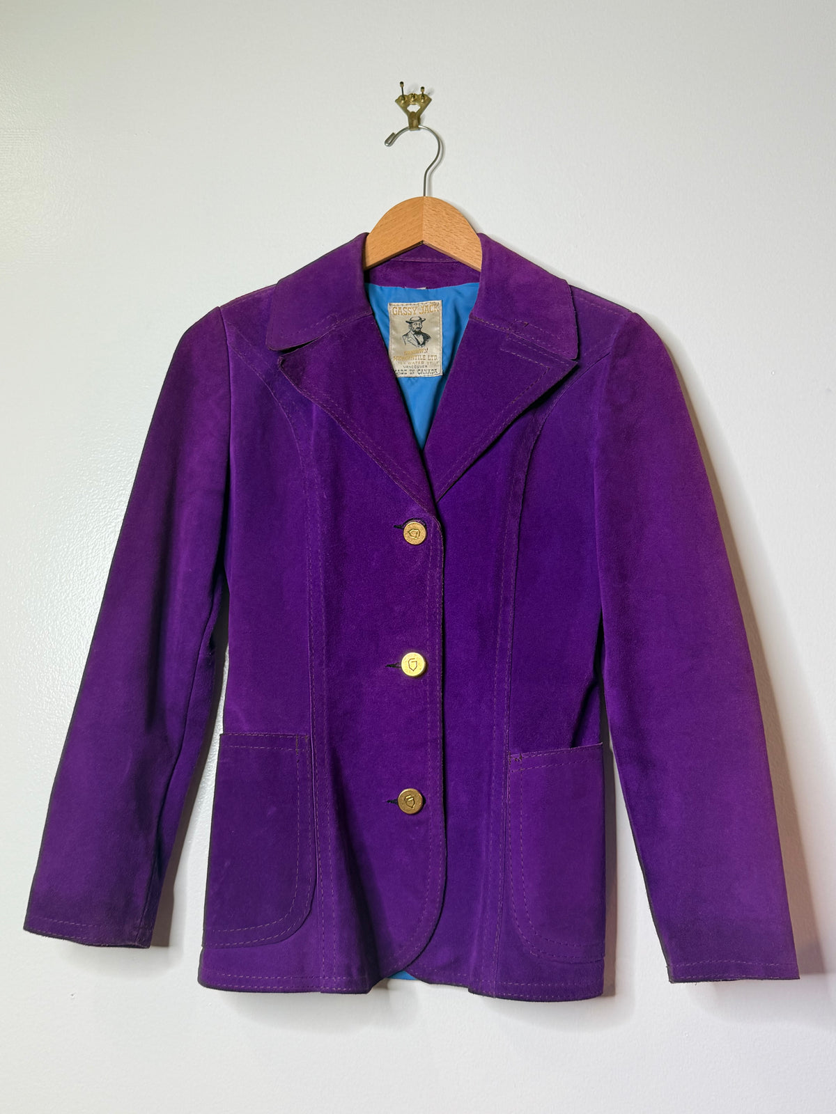1970s Gassy Jack Purple Suede Blazer