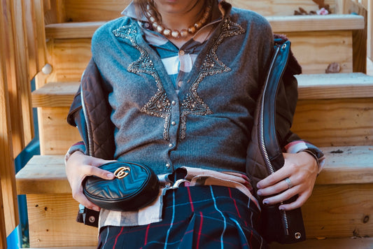 1930s “ Calais” Gray Sequin Cardigan
