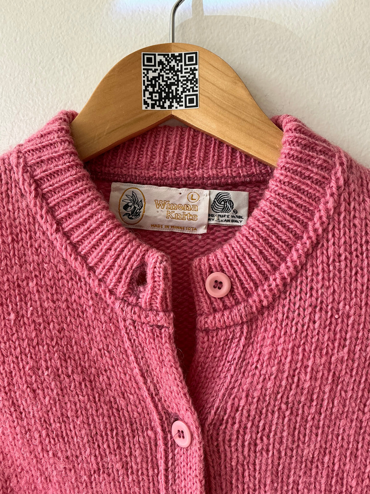 1950s “Winona” Knits Pink Cardigan