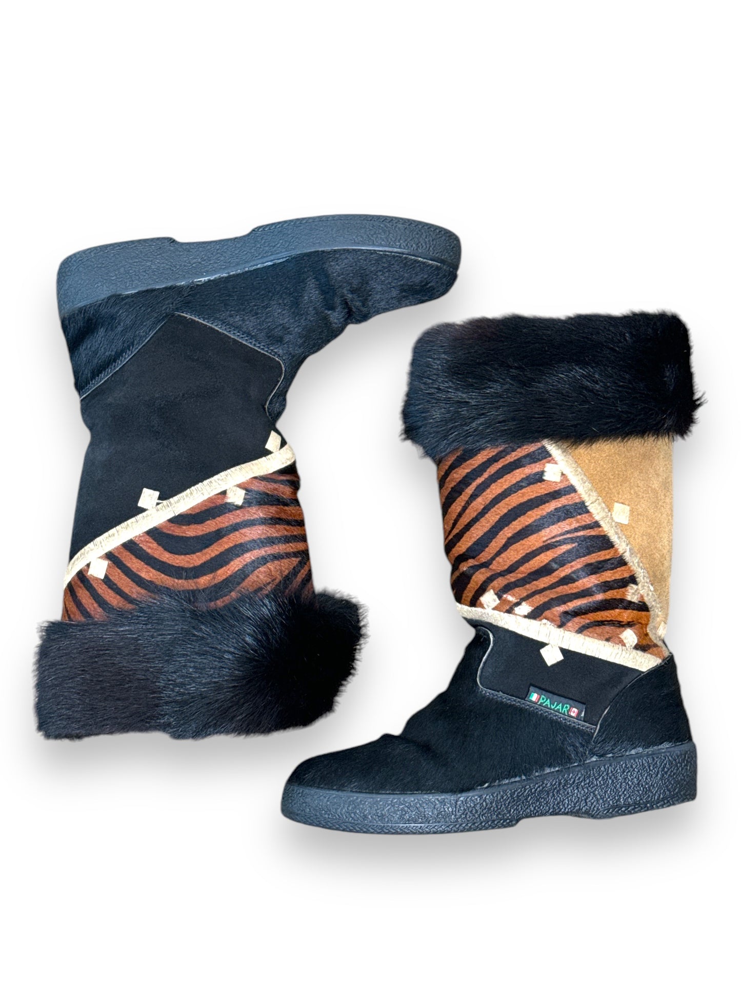 Vintage “Pajar” Animal Print Winter Boots