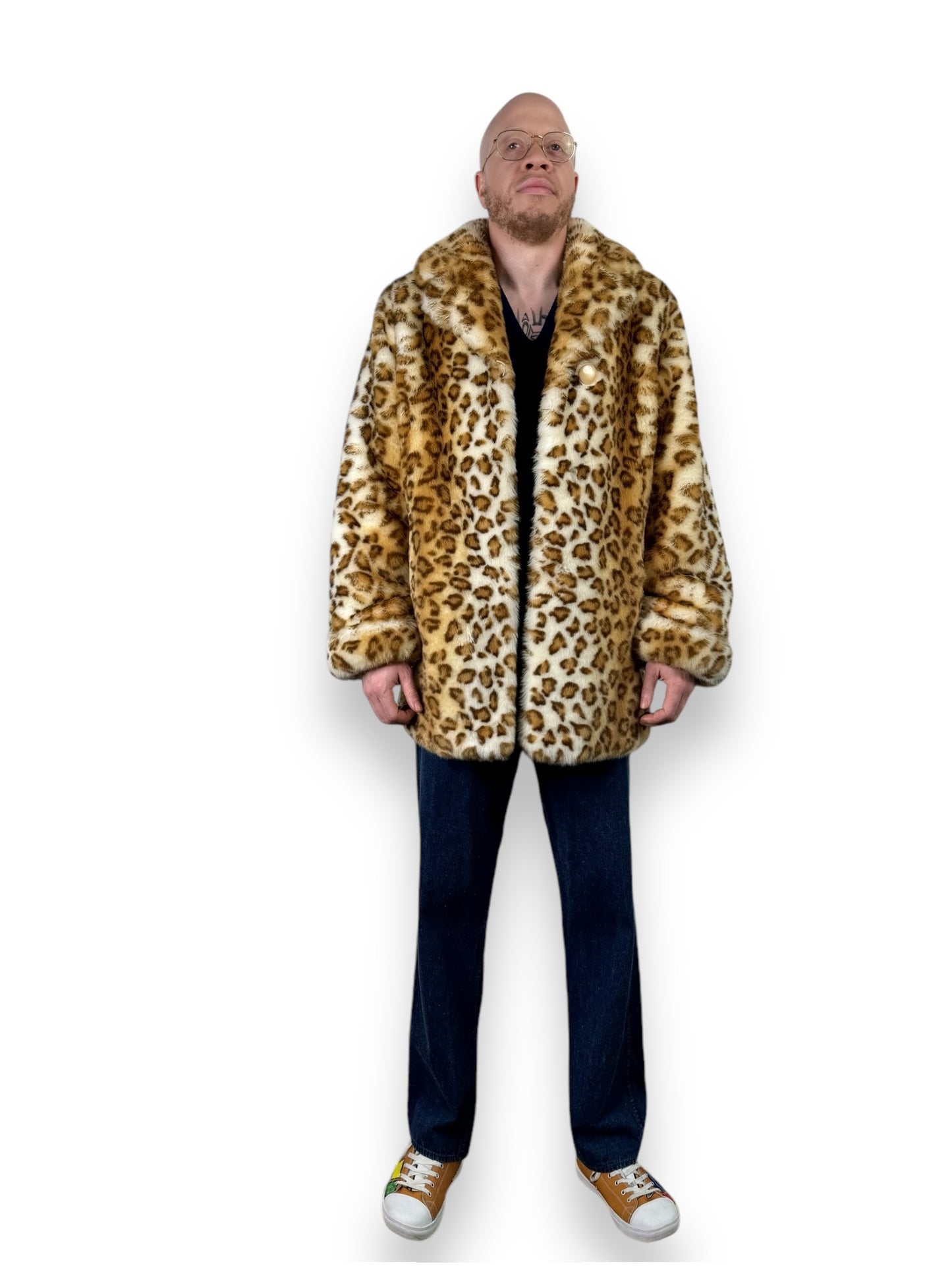 1980s - 1990s “Dennis by Dennis Basso” One Button Faux Cheetah Jacket