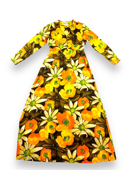 1960s Tori Richards Floral Hawaiian Dress