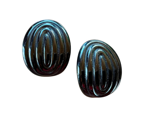 1980s Brown Statement Earrings (unsigned)