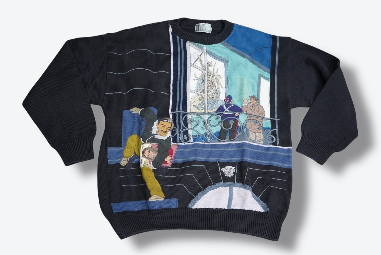 Vintage Mimi Spirit Graphic Knit Sweater (Italy, 1990s)