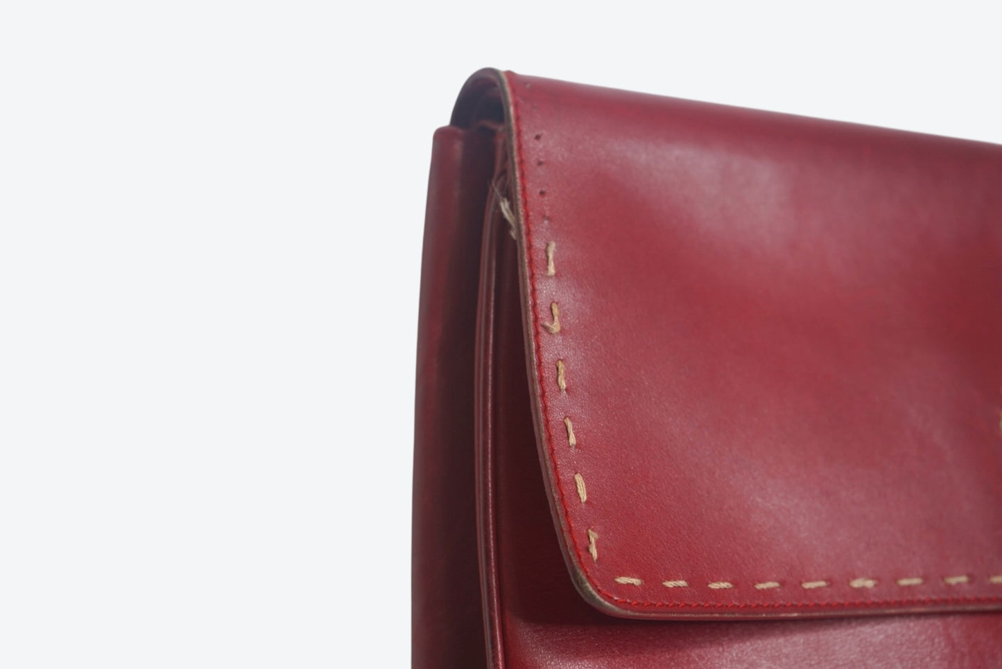 Y2K Prada X Neiman Marcus Red Whipstitch Clutch