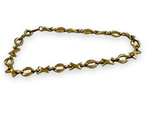 1990s “XOXO” Gold Link Bracelet
