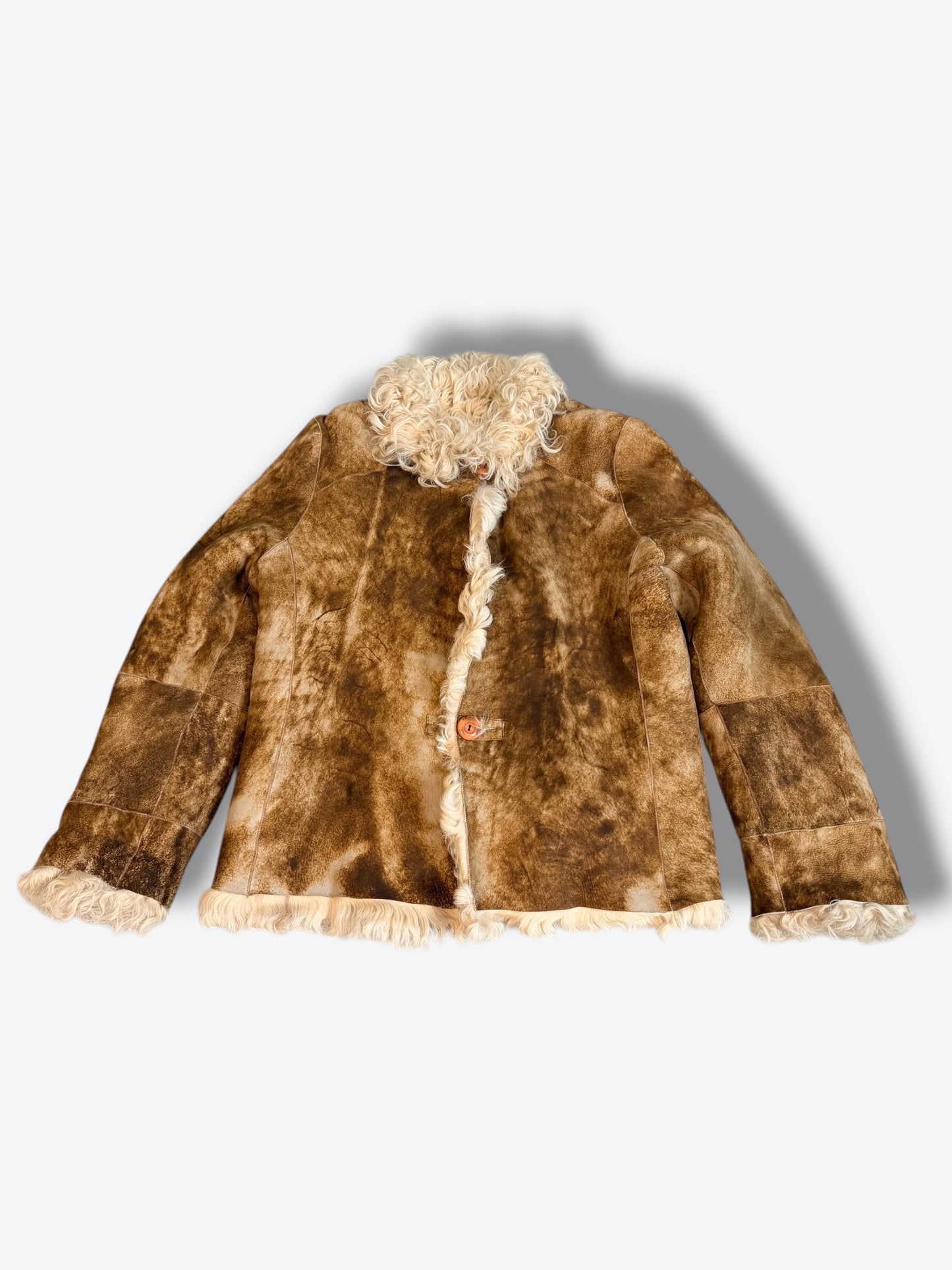 Y2K Reversible Suede + Mongolian Lamb Cropped Jacket