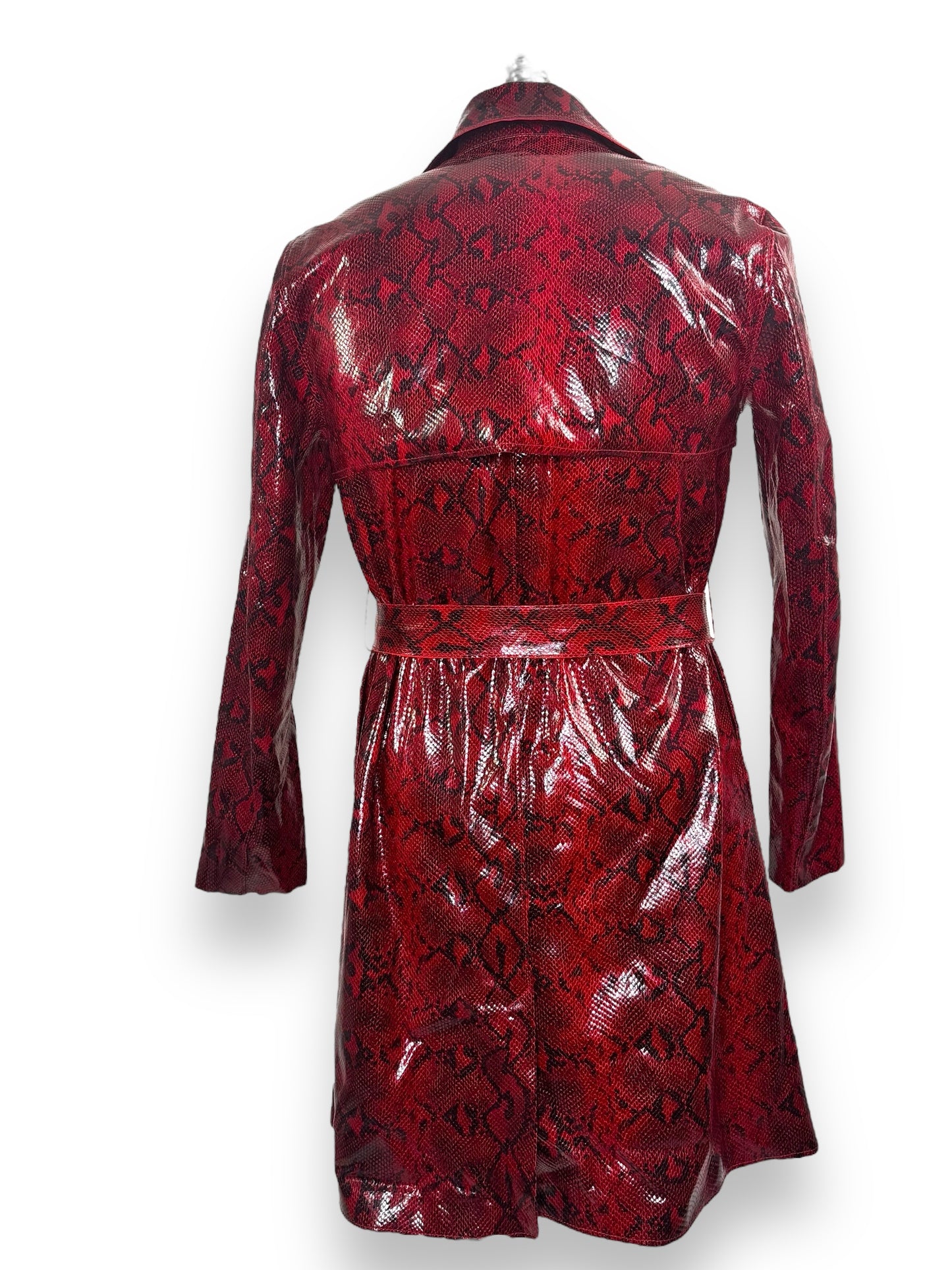 Trend: Blank NYC Red Snakeskin Vegan Trench