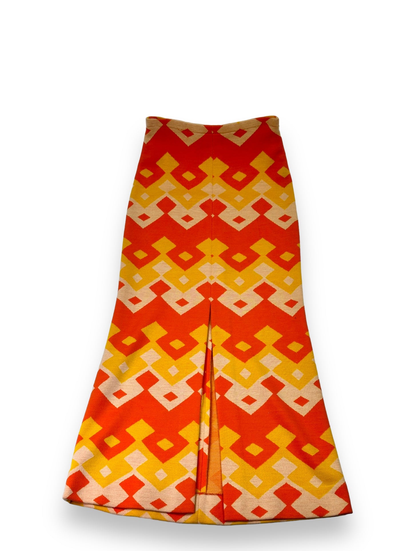 1950s/60s Orange Geometric Skirt