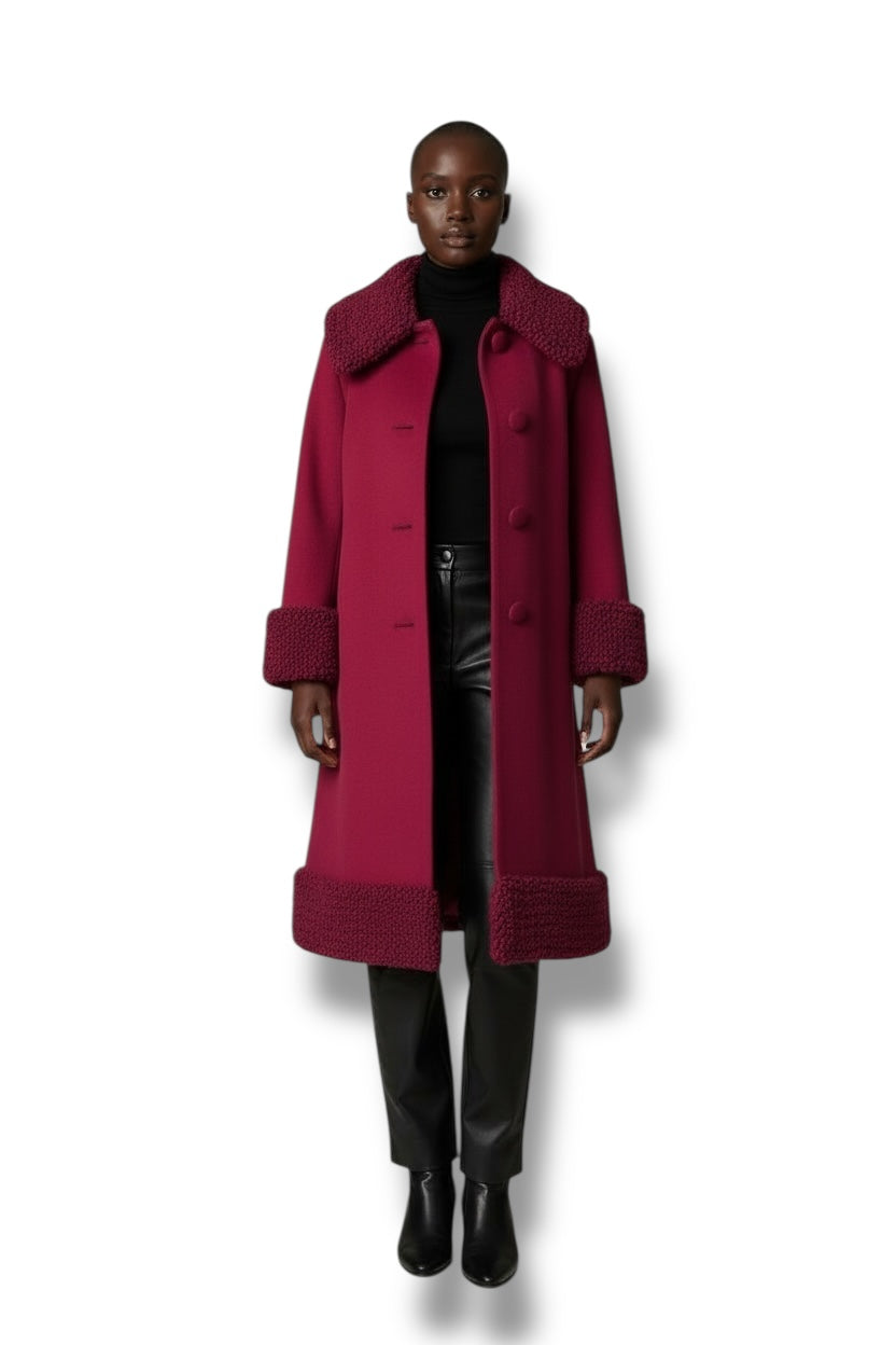 1950s Curly Wool Hot Pink Sweater (As Is)