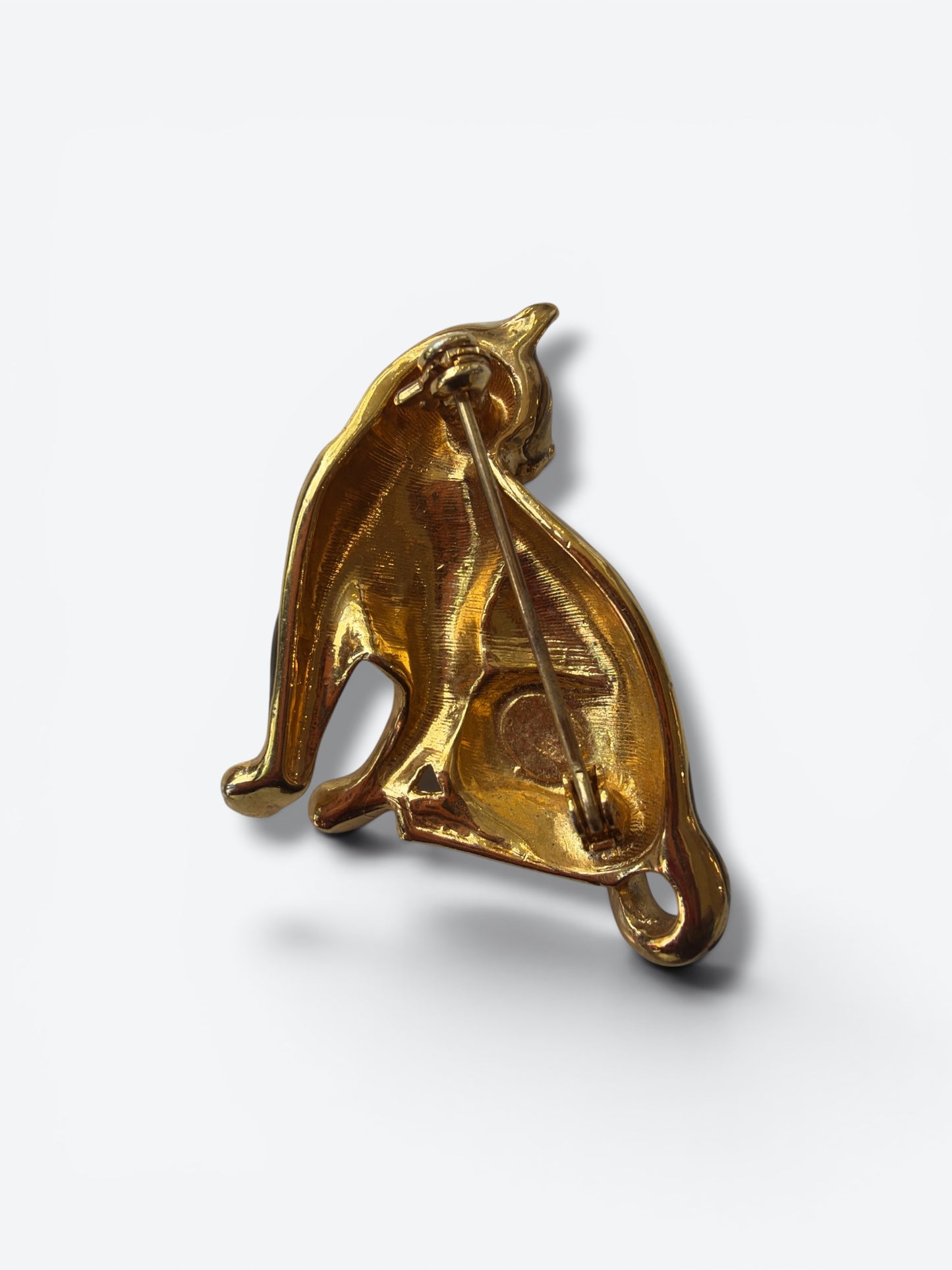 1990s Enamel 1” Cat Pin