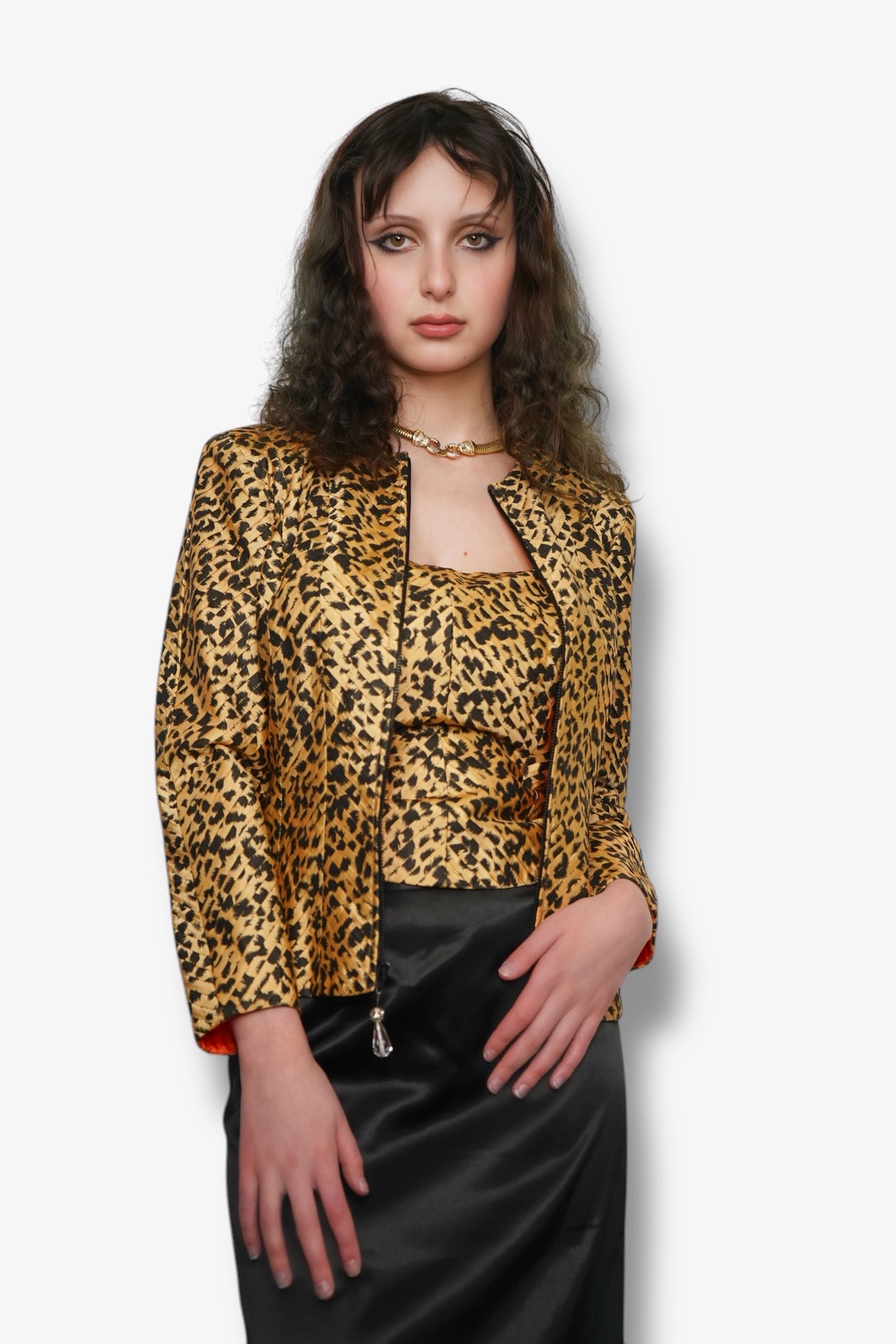 1980/90s Lillie Rubin Cheetah Print Tank + Jacket