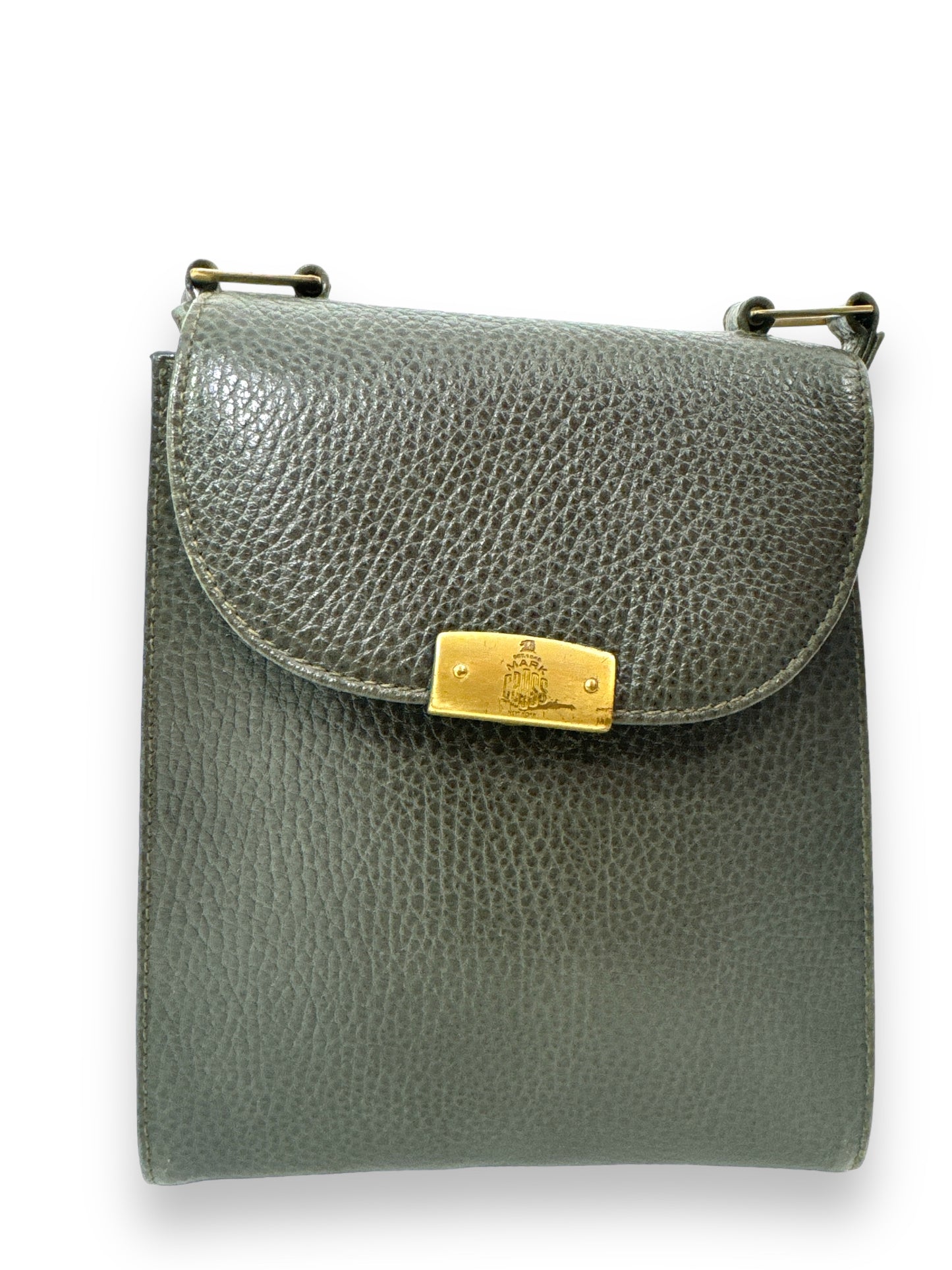 1970s Mark Cross New York Hunter Green Crossbody Clutch