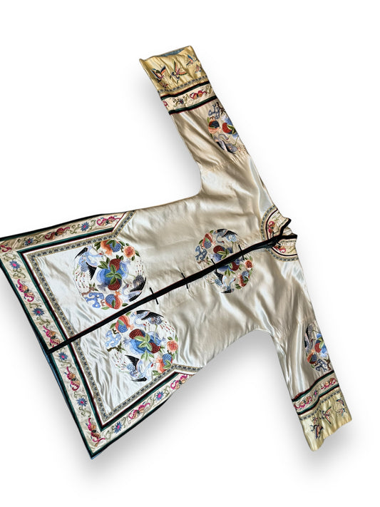 1940s • 1950s Asian Silk Embroidered Robe