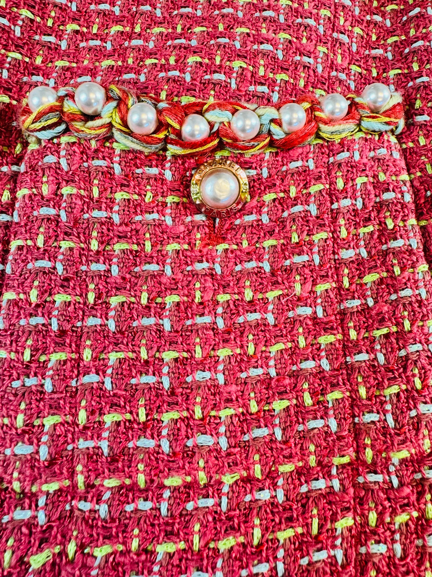 Chanel Tweed + Pearl Pink Vest (P56010V38257)