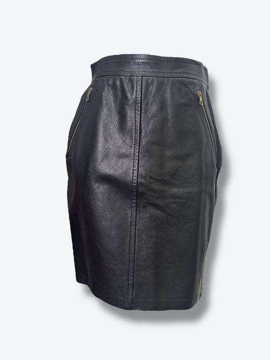 #6. Franco Moschino Prêt-À-Porter Black High Waisted Industrial Zipper Pencil Skirt