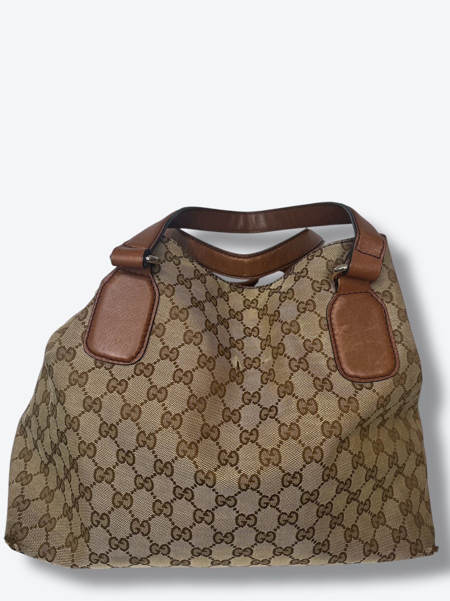 Y2K Gucci Canvas Logo Hobo Bag