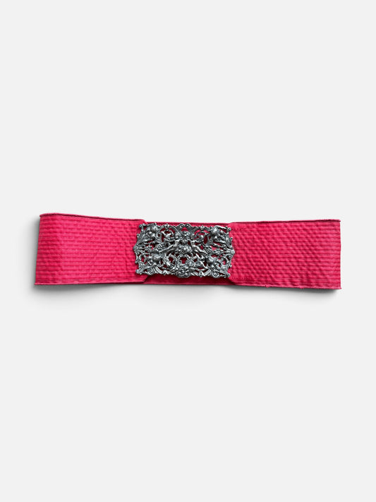 1970s Adjustable Cupid Fabric Sash Belt