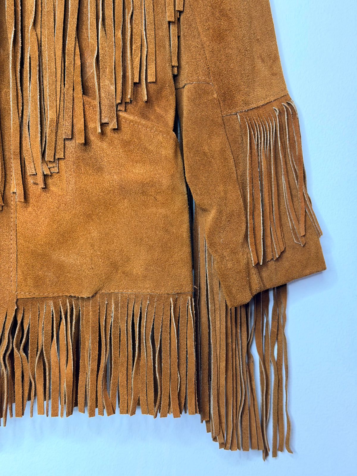 1970s Ms. Pioneer Brown Suede Fringe Jacket