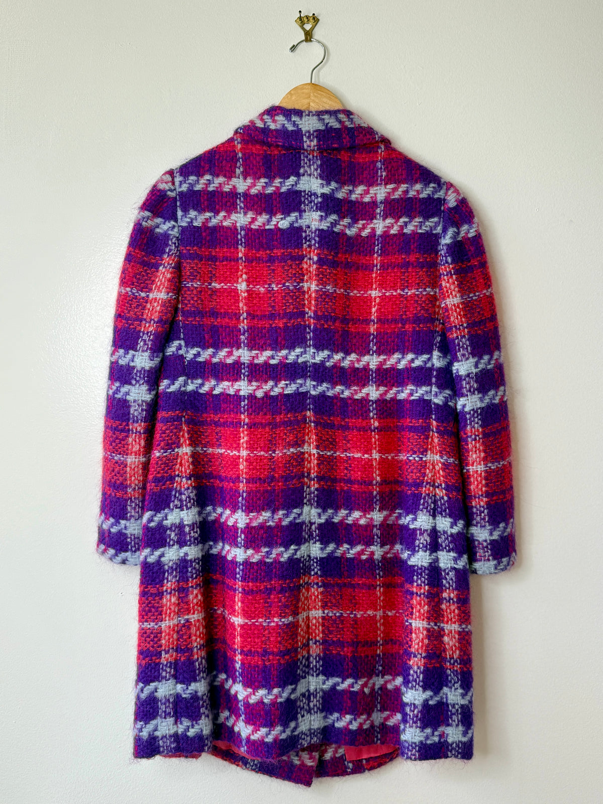1950s/60s Miranda Wool Pink / Purple Wool Overcoat