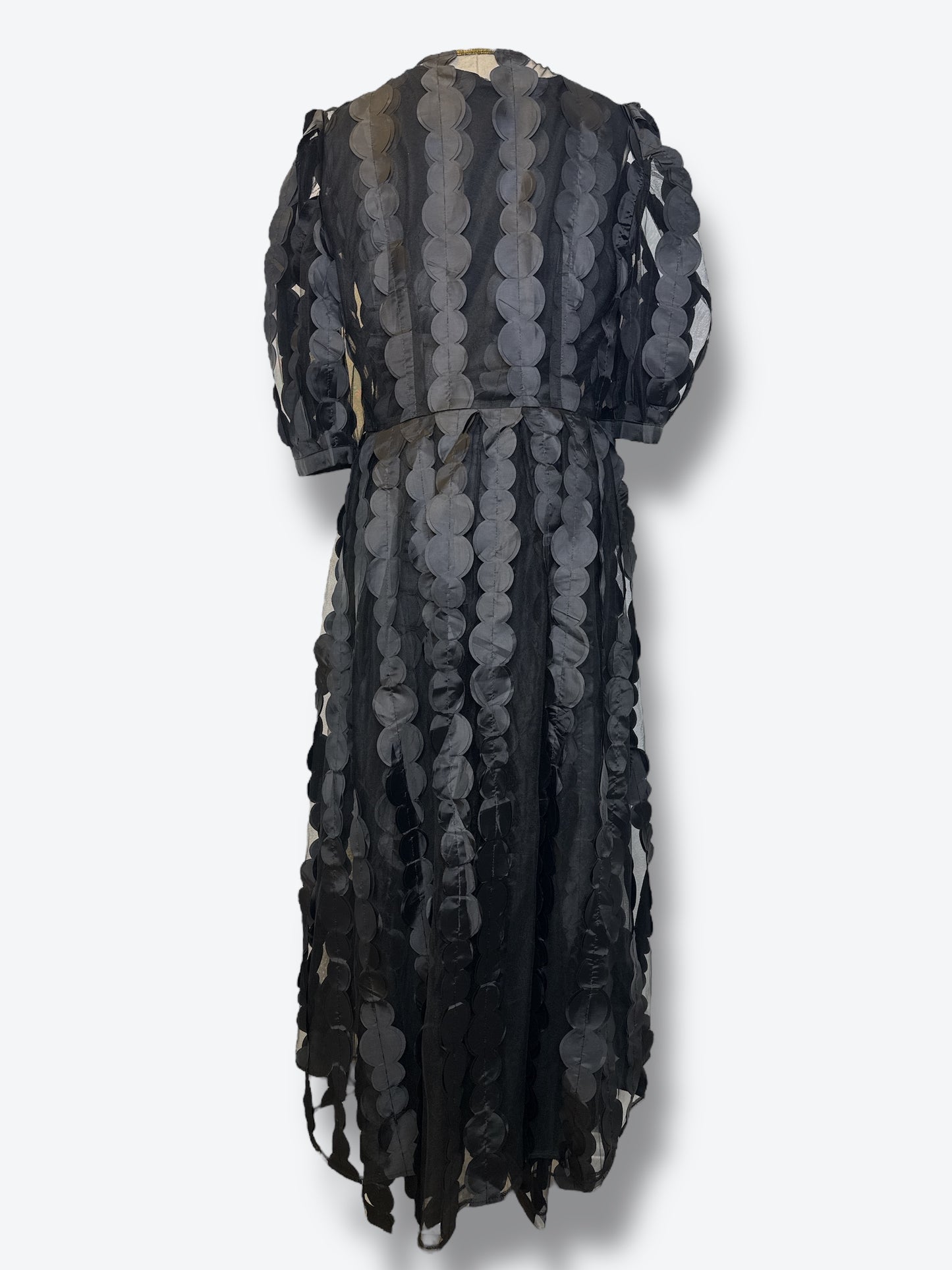 Pre loved Black Circular Sheer 3 Piece Suit