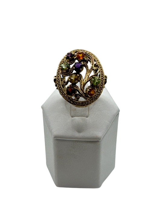 Vintage Gold and Gem Ring (India)