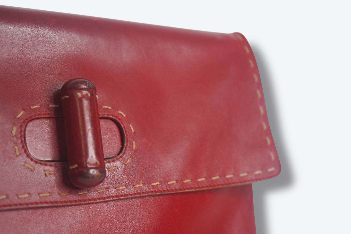Y2K Prada X Neiman Marcus Red Whipstitch Clutch