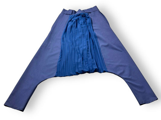Upcycled Pleated Drop Crop Pants