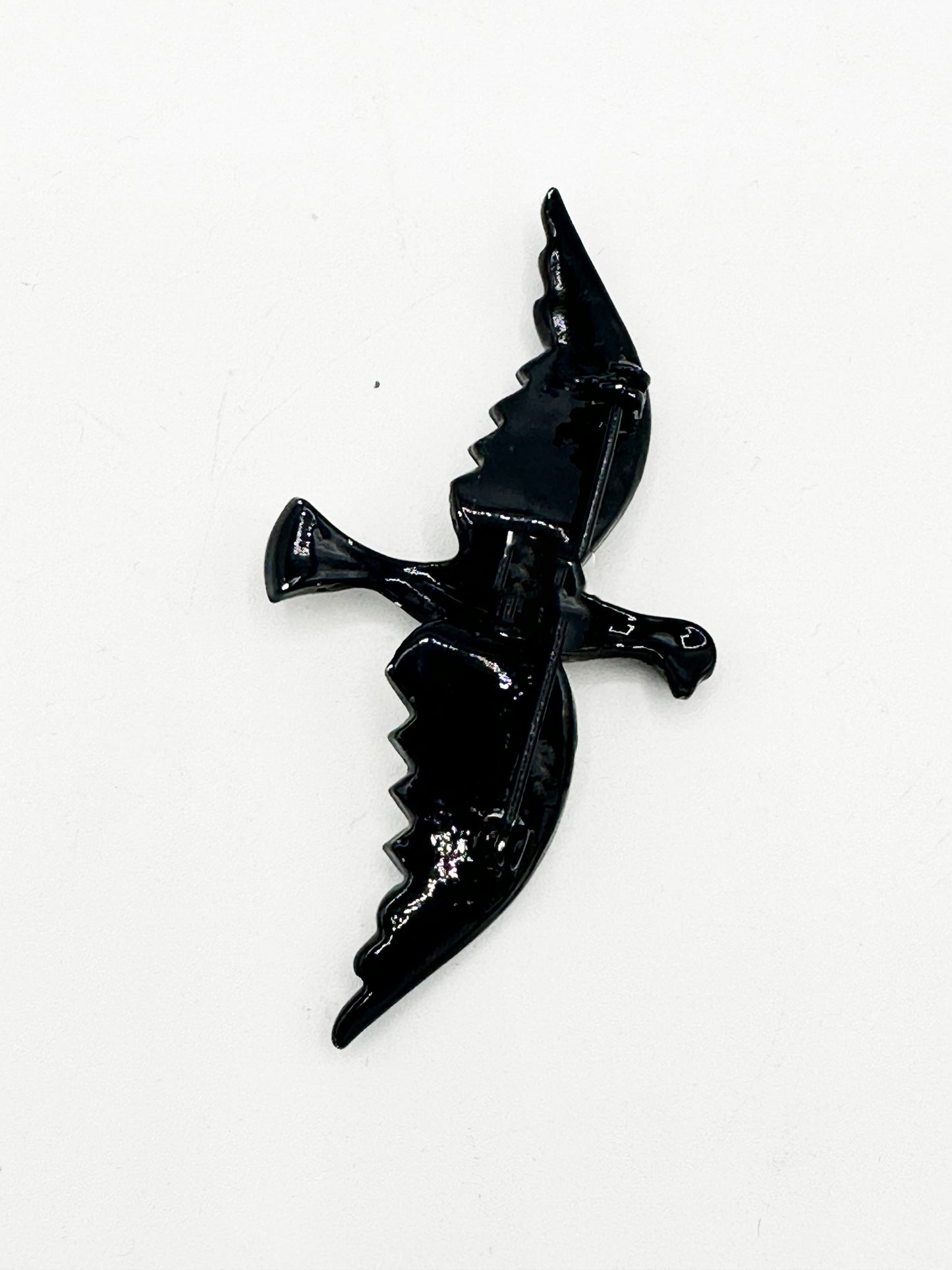 1960's Black Swan + Rhinestone Brooch