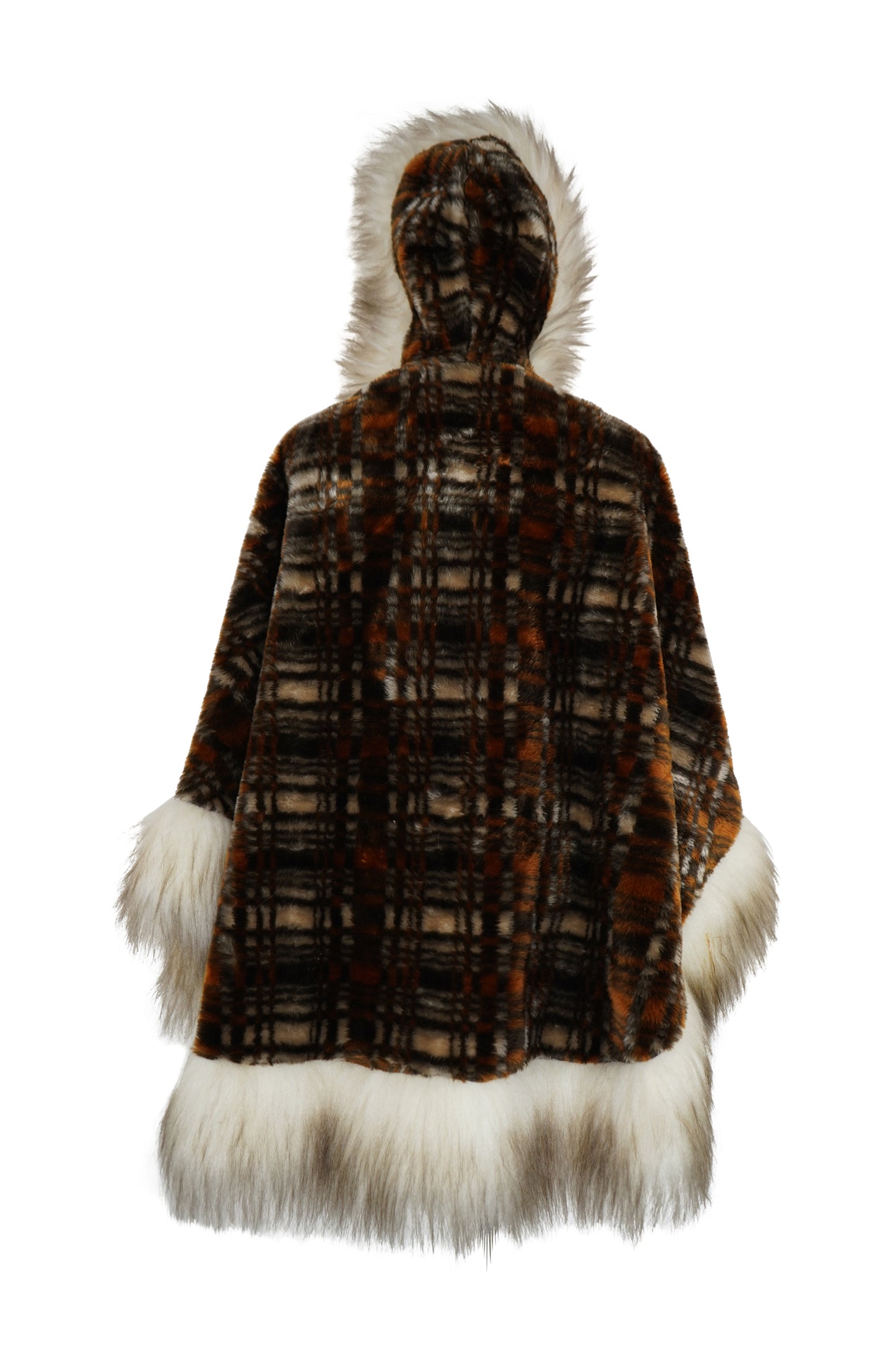 1970s Donnybourke faux fur Hooded Poncho