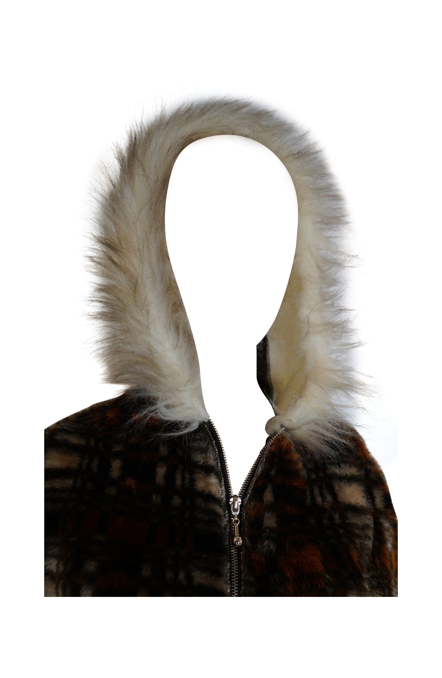 1970s Donnybourke faux fur Hooded Poncho