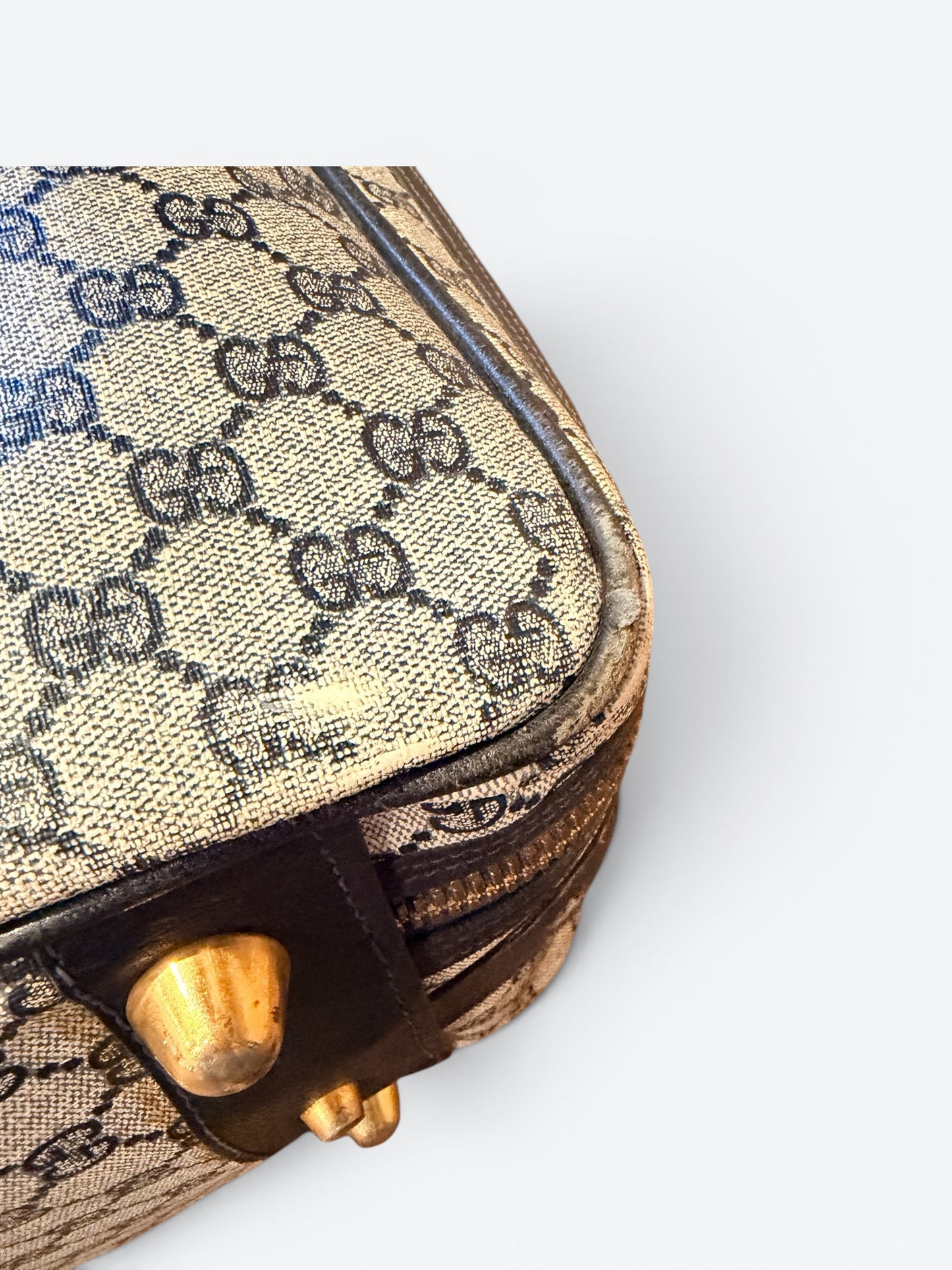 1970s Gucci GG Supreme Travel  Suitcase