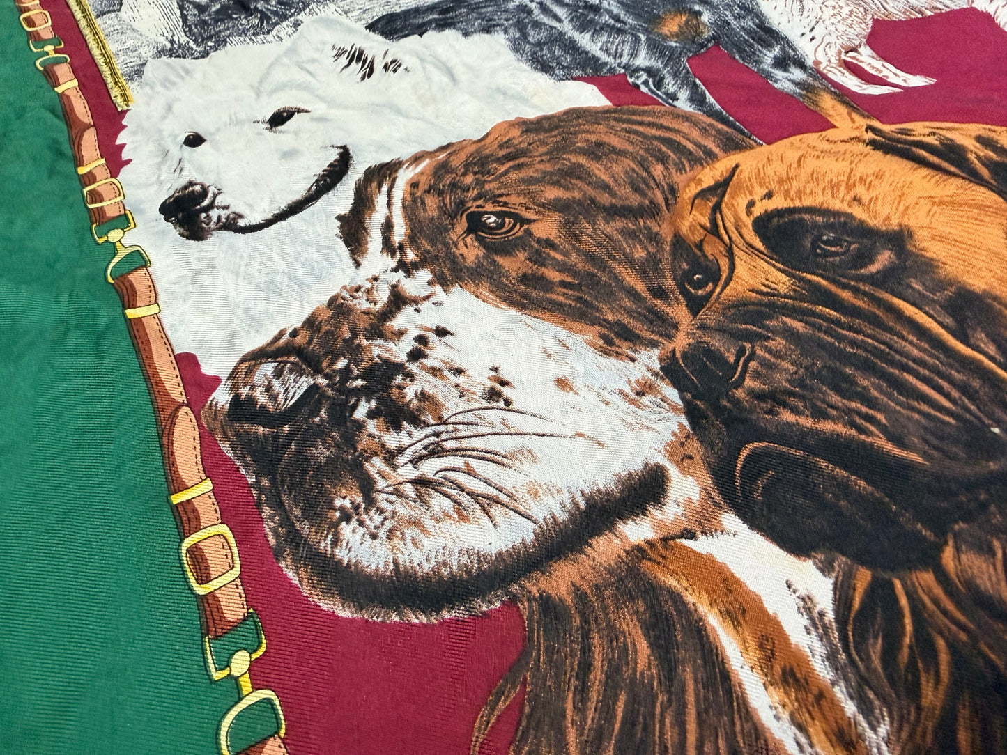 Oscar de la Renta “The Canine Family” Silk Scarf (As Is)