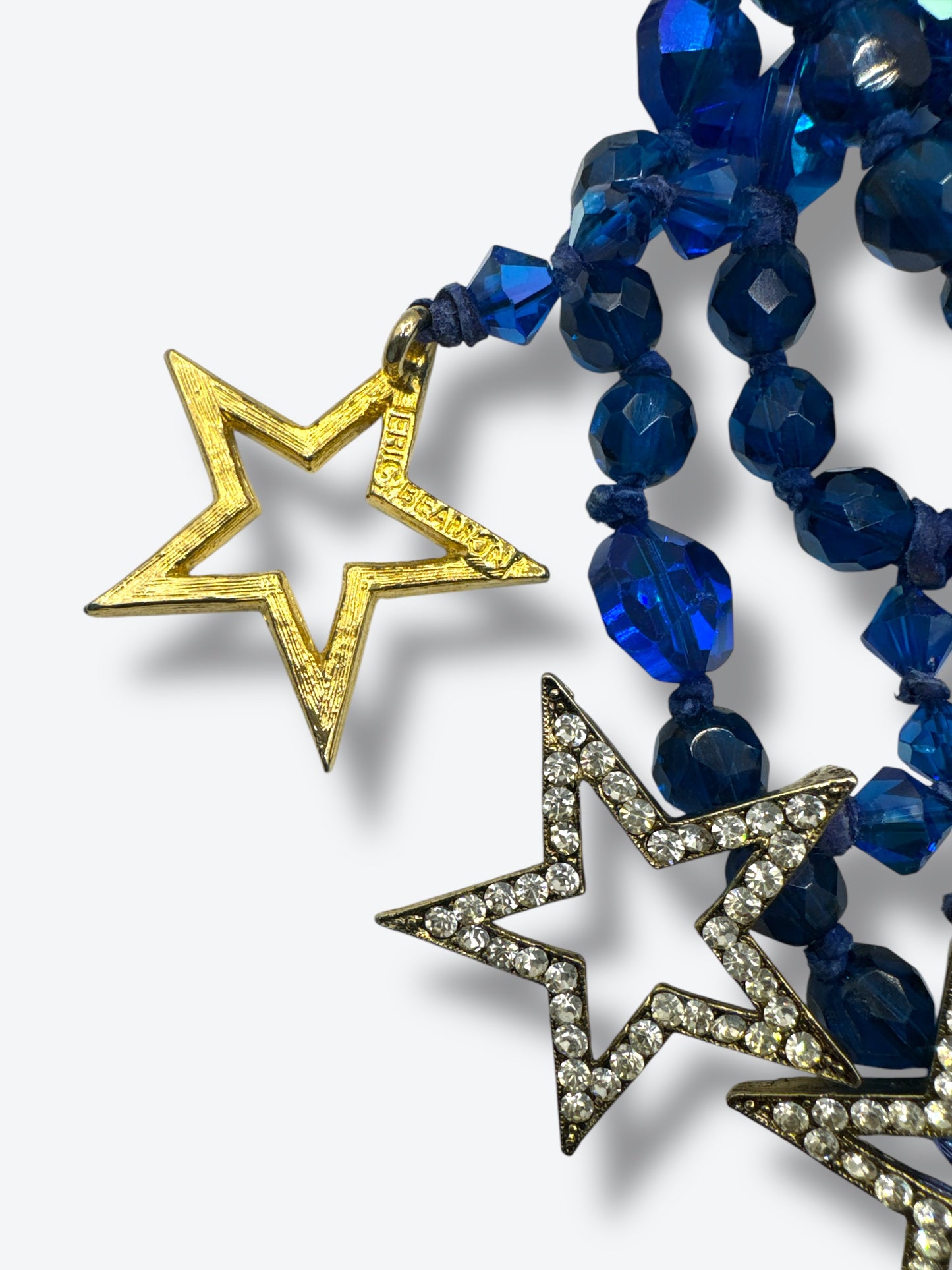 Erickson Beamon Star Crystal + Blue Beaded Necklace