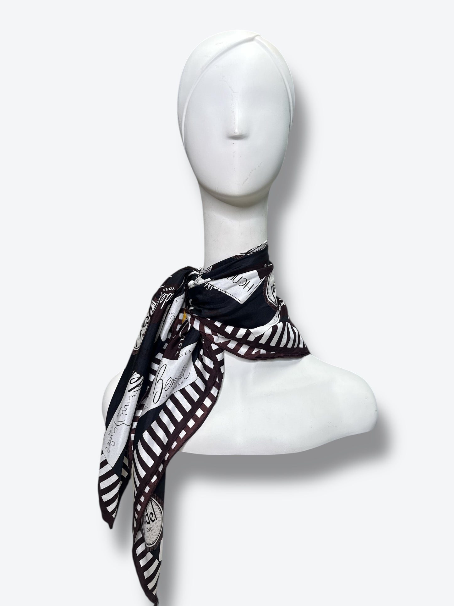 1980s 31” x 31” Henri Bendel Silk Scarf