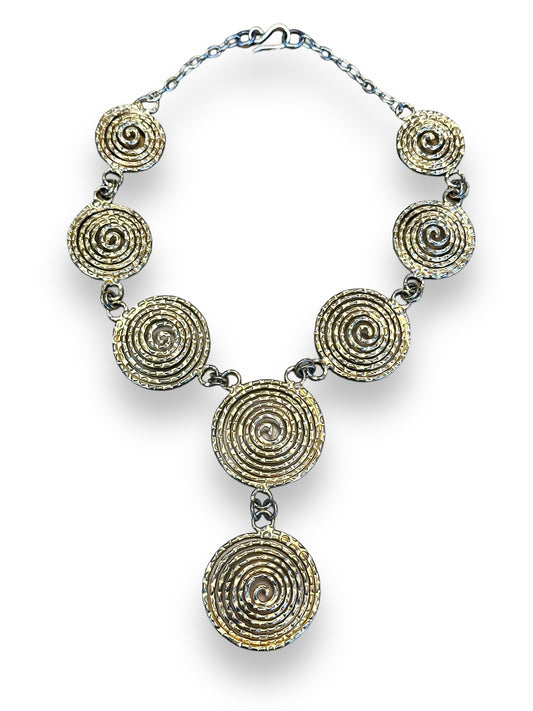 1990s Circular Swirl Necklace