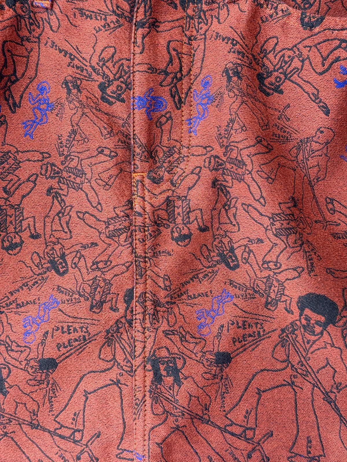 Y2K Issey Mikaye Rock & Roll Denim Mini Skirt