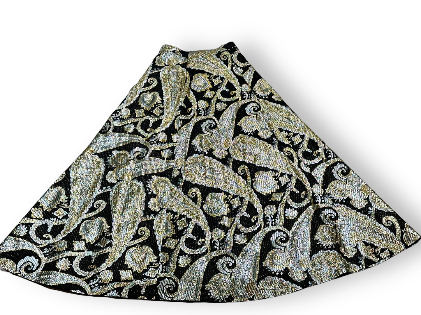 1960s EG California Metallic Belted Long Skirt
